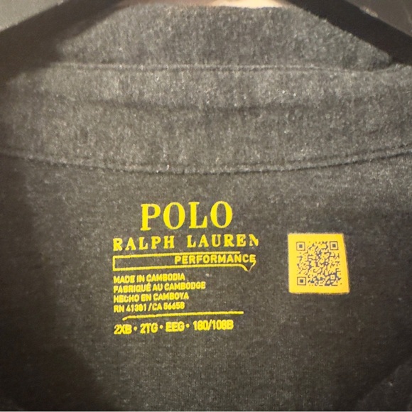 Polo Ralph Lauren Performance Stretch Poloshirt Black Men Size 2XB - Picture 5 of 8